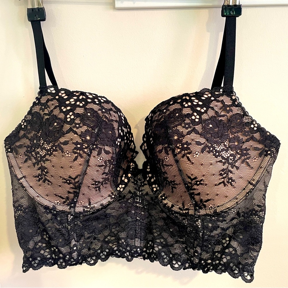 VS Longline Lacy Bustier Bra
